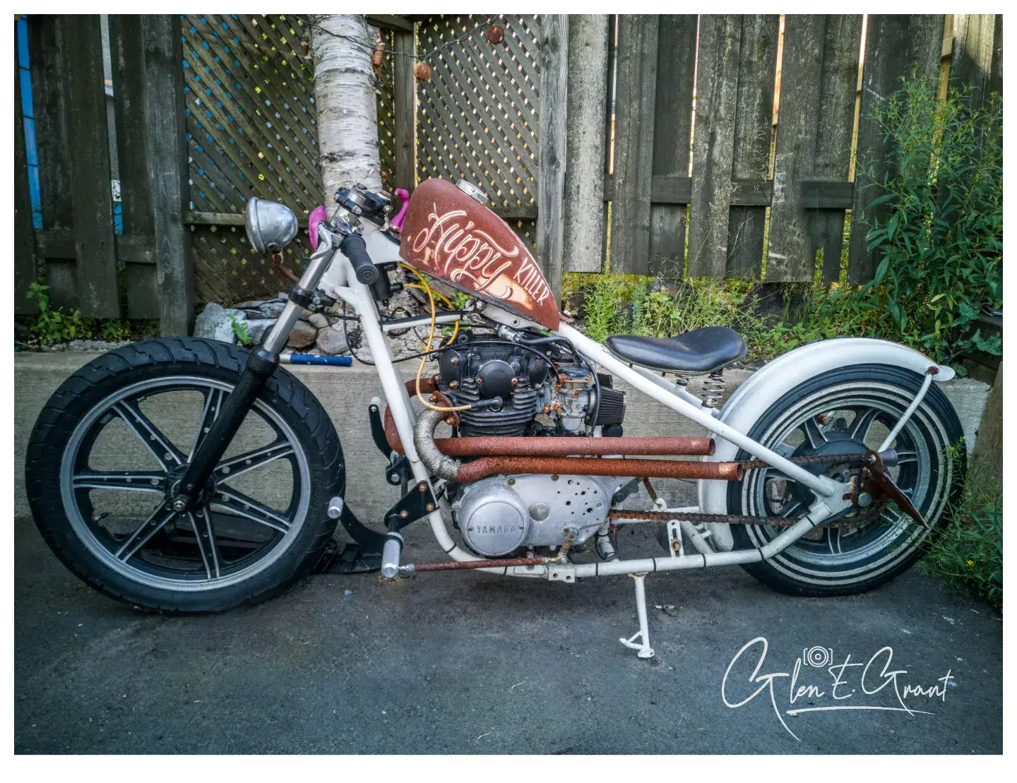 Lifestyle photograph with gallery border and watermark, Glen E. Grant